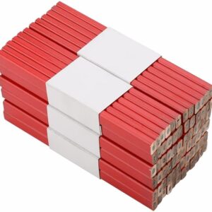 Premium Holz-Bleistifte mit Achteck-Form - Präzise Markierwerkzeuge mit flachen Köpfen, leuchtend ro