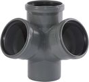 HT Eckdoppelabzweig Ø 110mm = DN110-DN110-DN110 = DN100 87°