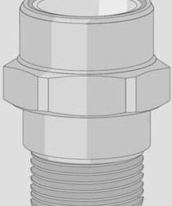 Fretherm Übergang Außengewinde kurz d16xR1/2, PN25 / SDR9,0