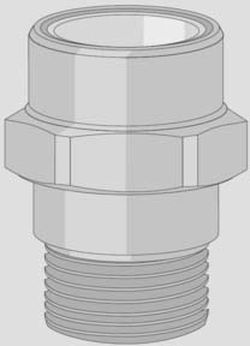 Fretherm Übergang Außengewinde kurz d16xR1/2, PN25 / SDR9,0