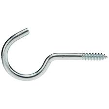 Schraubhaken gebogen Typ 11- 3,3x60 mit Holzgewinde Stahl verzinkt - a.1 Stk.