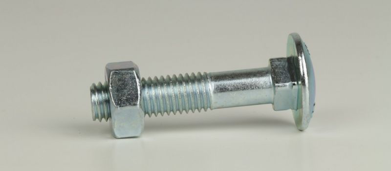 M10X110mm 25 Stk.Schlossschraube DIN 603 DIN 934 , Halbrundkopf,Teilgewinde (L1), Stahl, verzinkt, b