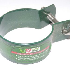 Zaunschelle 44 mm grün Pfostenschelle, Maschdrahtzaun, Befestigungsschelle