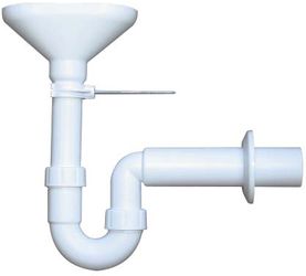 Trichtersifon DN 50, weiß, für Leckwasser