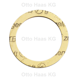 HAAS Tauchrohranschlussdichtung OHA-Press 35 x 45 x 1,8 mm, 1 1/2", für Siphonverschraubungen, gelb