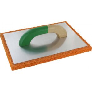 Alu-Reibebrett mit rotem Schwammgummibelag, 18 mm, grobporige, robuste Qualität,