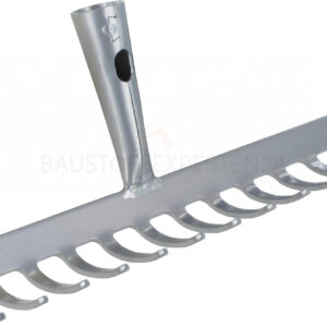 Gartenrechen m. Tülle,oh.Stiel pulverb.,14 Zinken 36 cm breit