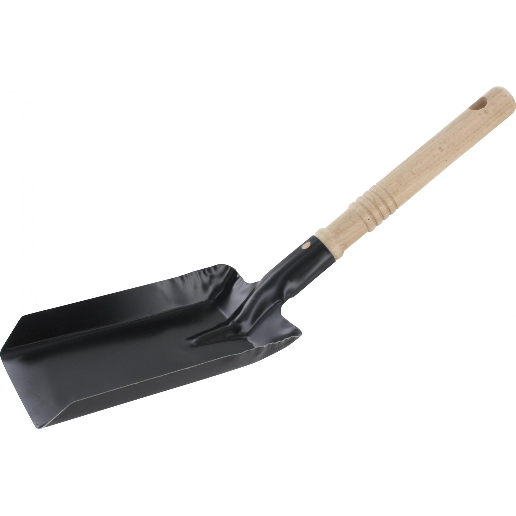 Kohlenschaufel Stahlblech mit Holzgriff LxB mm 180x110