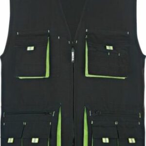 Triuso Weste Arbeitsweste Herren Freizeit Angler schwarz grau Power Gr. L