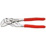 Knipex Zangenschlüssel 86 03 180, Armaturenzange, 1 1/2 Zoll x 180mm, verchromt