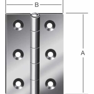 Scharnier halbbreit 60x46mm hell verzinkt