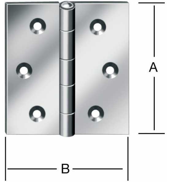 Scharnier käntig 50 x 50 mm verzinkt