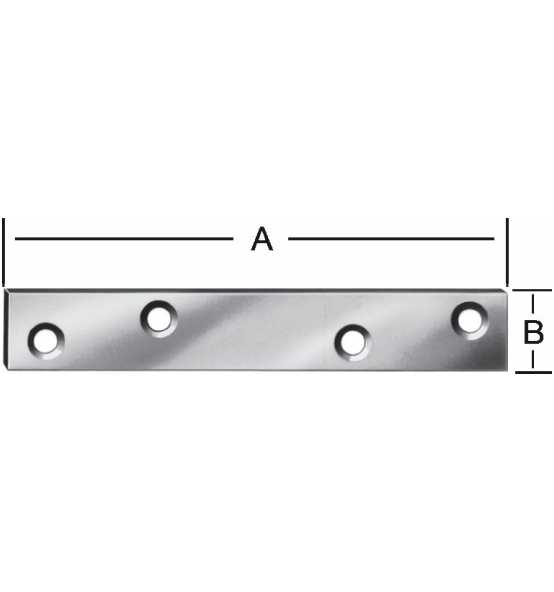 Verbindungsblech 100x15mm hell verzinkt