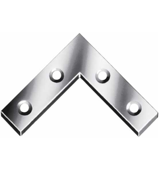 Flachwinkel 75x75x12 x2mm hell verzinkt