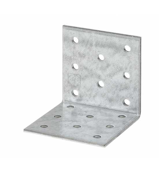 Lochplattenwinkel 40 x 40 x 60 x 2,5 mm, Stahl sendzimirverzinkt