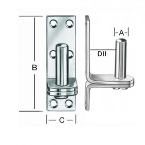 Platten-Kloben | 16 mm Dorn | Abstand DII 23 mm | verzinkt
