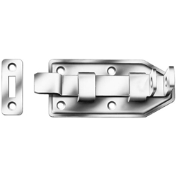 Türschlossriegel gekröpft 120x56mm hell verzinkt