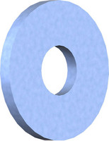 Bauscheiben DIN 440 Form R, 13,5 x 44 x 4, Stahl, verzinkt, blau pass., VE,  1.