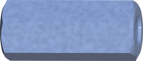 Verbindungsmuffe 6-kant , M 20 x 50 mm, SW 30, Stahl, verzinkt, blau passiviert, 1 Stk.