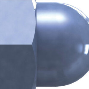 Hutmutter DIN 1587 , M 5 mm, Stahl, verzinkt, blau passiviert, 1 Stk.