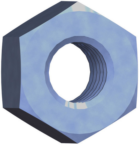 Sechskant-Mutter DIN 934 , M 18 mm, Stahl, verzinkt, blau passiviert, 1 Stk.