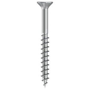 Q200 plus Spanplattenschraube, Flachsenkkopf, 4,0 x 40 mm, Teilgewinde (L1), TX 20, Edelstahl A2, ge