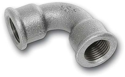 Bogen, verzinkt, 90 m. Innengewinde, kurz, 1 1/4" Nr.2a