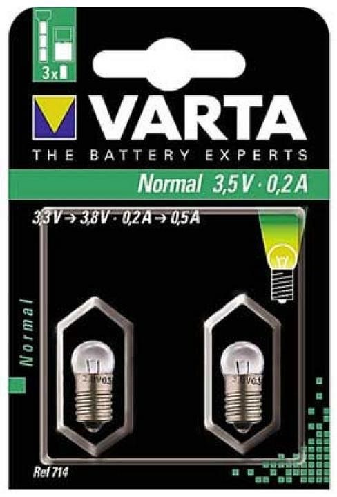 Ersatzbirnen mit E10 Sockel 3,50 V / 0,20 A (V714)