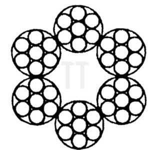 Drahtseil 2 mm 6x7 EN 12385-4 (DIN 3055) Fasereinlage, verzinkt, 1960N/mm²