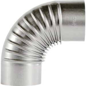 Ofenrohr-Bogen Bertrams 90° Ø 160 mm feueraluminiert silber
