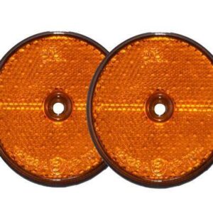 Reflektor rund orange 2er-Set zum Anschrauben
