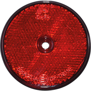 Reflektor rund 2er-Set rot