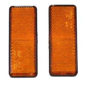 Reflektor eckig 2er-Set orange
