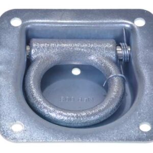 Zurrmulde mit Ring und Feder, 9,5 x 10 cm