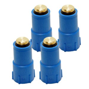 Kunststoff-Baustopfen blau m. Messing-Gewindeeinsatz, 1/2"