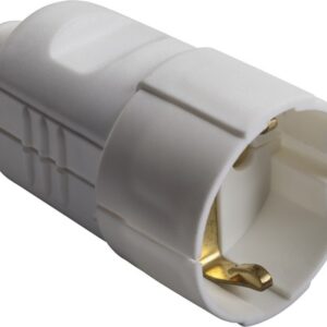Schutzkontakt Kupplung mit Tülle 16A IP20 weiß
