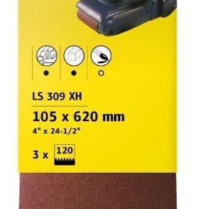 Klingspor Schleifbänder Set 3-tlg. LS309XH | Körnung 60 - 75x457mm