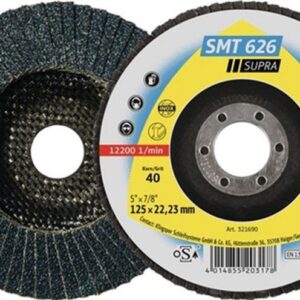 KLINGSPOR Fächerscheibe (Ø 125 mm Körnung 60 6° konisch / INOX Zirkonkorund