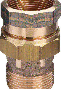 Verschraubung, Rotguss, flach m. Innen- u. Aussengewinde, 1/2" Nr.3331