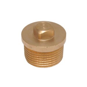 Stopfen, Rotguss mit Rand, 1/4"