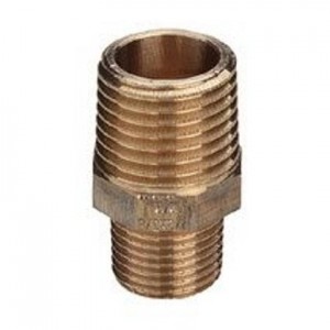 Doppelnippel, Rotguss, reduziert m. Aussengewinde, 1" x1/2"