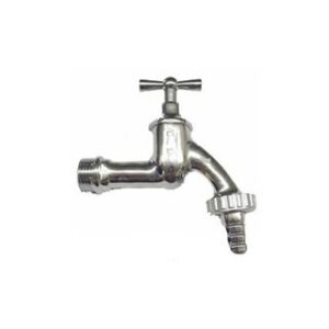 Auslaufventile Messing matt verchromt 3/4 “