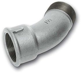 Bogen, verzinkt, 45 m. Innen- u. Aussengewinde, 3/8" Nr.40