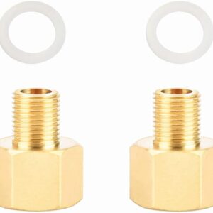 Reduzierstück 1/8 auf 1/4 Zoll, Reduzierverlängerung 1/8 Zoll außen x 1/4 Zoll innen Messing Gewinde