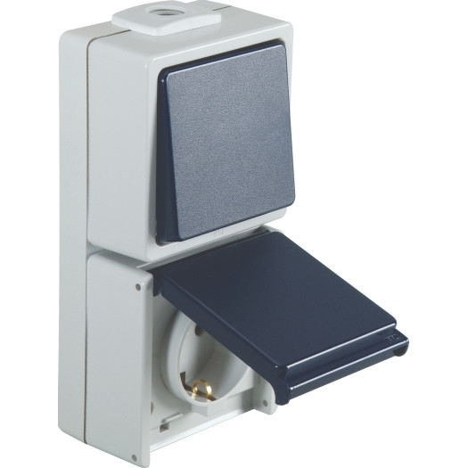 Taster / SteckdosenkombinationIP54, senkrecht "OPUS-AQUA