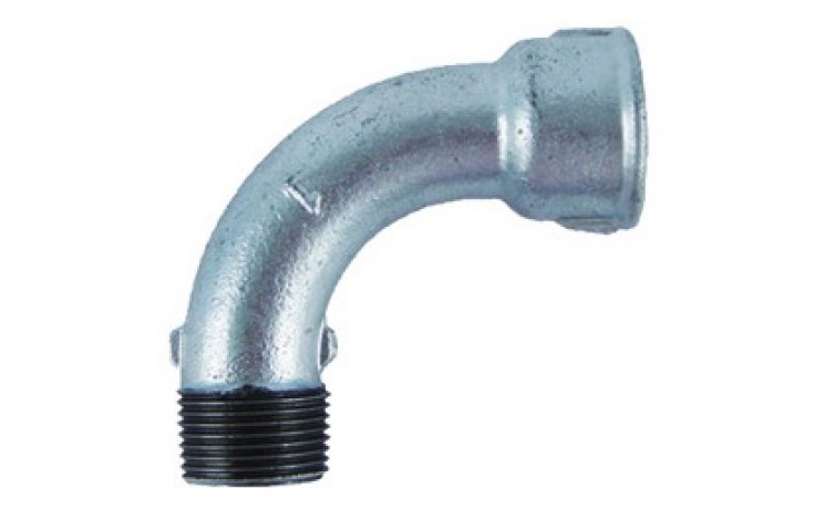 Bogen, verzinkt, 90 m. Innen- u. Aussengewinde, 1 1/2" Nr.1