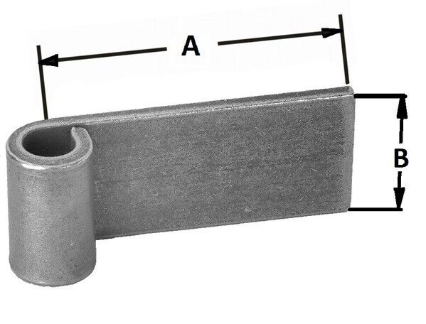 Anschweißband, Dorn Ø 20 mm, Eisen roh Torband Ladenband Tor Tür