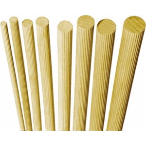 Rundstäbe Buche geriffelt, 10 mm  1 m lang a.1Stk.