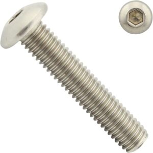 M 2x12 - Linsenhalbrundkopfschrauben A2-Vollgewinde-ISO 7380-1 -Edelstahl