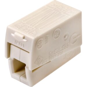 Leuchtenklemme 2-polig, 104 °C, weiß